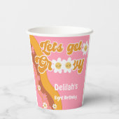 レトロな誕生日を楽しもうヴィンテージ 紙コップ (裏面)