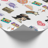 レトロな誕生日ギフトラッピング紙家族の友人 ラッピングペーパー (角)