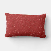 レトロな赤いクリスマストラック ランバークッション (裏面)