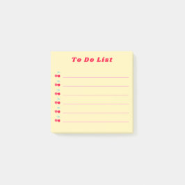 レトロな赤いチェリーの箇条書きTo Doリスト 黄色 ポストイット