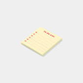 レトロな赤いチェリーの箇条書きTo Doリスト 黄色 ポストイット (アングル)
