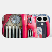 レトロな赤いトラックとファジーなサイコロ Case-Mate iPhoneケース (裏面 (横))