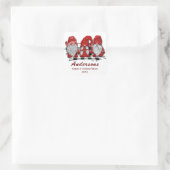 レトロな赤いノームのクリスマス プライド ホリデー スクエアシール (バッグ)