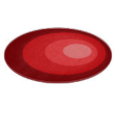レトロな赤い円 カッティングボード (角)