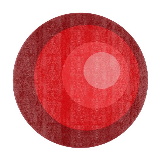 レトロな赤い円 カッティングボード (正面)