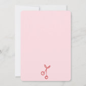 レトロな赤とパステルピンクのガレンタインズデーパーティー 招待状 (裏面)