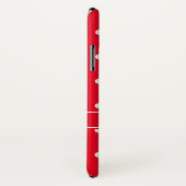 レトロな赤白ドット柄 パーソナライズデザイン Case-Mate iPhoneケース (裏面/右)