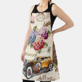 レトロな車でシームレスなロンドンヴィンテージの背景 エプロン (インサイチュ)