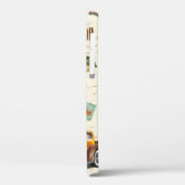 レトロな車でシームレスなロンドンヴィンテージの背景 Case-Mate iPhoneケース (裏面 / 左)