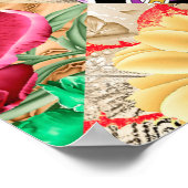 レトロな車とpとアメリカン・ディナー・ヴィンテージのポスター ポスター (角)