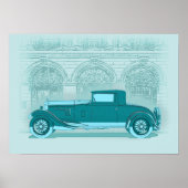 レトロな車のアートワーク ポスター (正面)