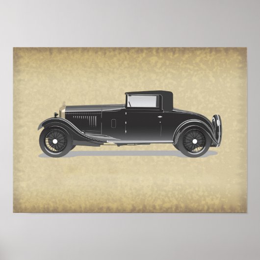 レトロな車のアートワーク ポスター (正面)