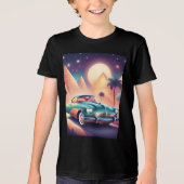 レトロな車のTシャツデザイン トライブレンドTシャツ (正面)