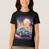 レトロな車のTシャツデザイン トライブレンドTシャツ (正面)