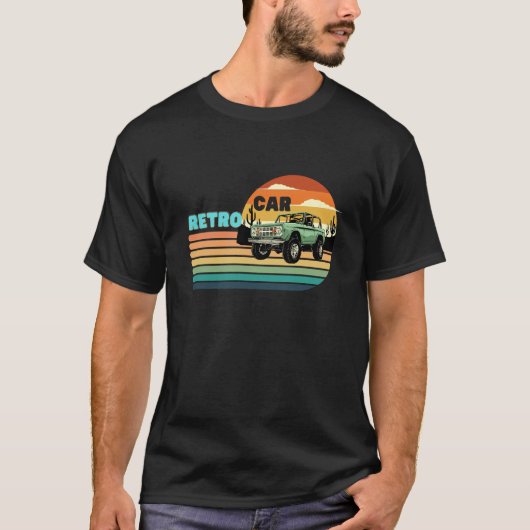 レトロな車クラシック Tシャツ (正面)