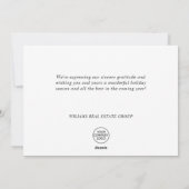 レトロな農村風クリスマスオーナメント企業向け年賀状 シーズンカード (裏面)