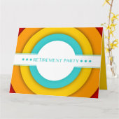 レトロな退職パーティー カード (黄色い花)