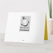 レトロな退職パーティー カード (裏面)