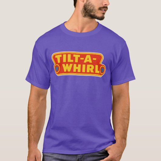 レトロな遊園地スタイルのティルト・ア・ワール Tシャツ (正面)