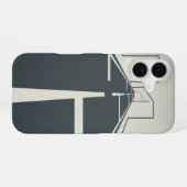 レトロな道路区切り線 iPhone 16ケース (裏面横)