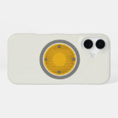 レトロな道路反射板 iPhone 16ケース (裏面横)