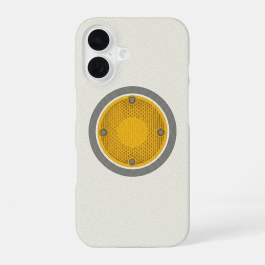 レトロな道路反射板 iPhone 16ケース (裏面)
