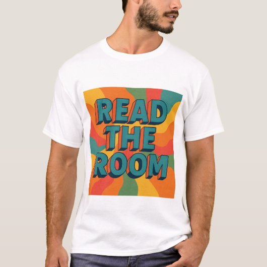 レトロな部屋を読んでいる Tシャツ (正面)