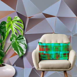 レトロな都市抽象芸術像 ランバークッション