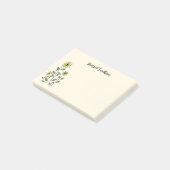 レトロな野の花のボホボタニカルデザイン ポストイット (アングル)