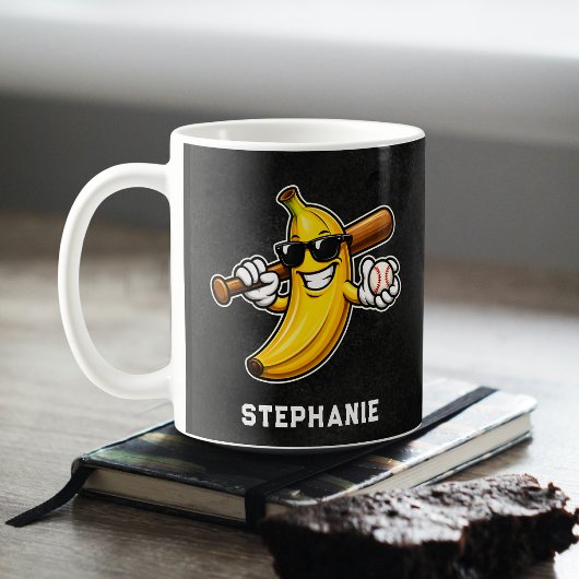 レトロな野球バナナの面白いデザイン コーヒーマグカップ