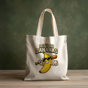 レトロな野球バナナのTシャツでバナナになろう 面白い トートバッグ