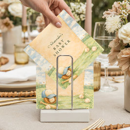 レトロな野球場のベイビーシャワー スタンダードカクテルナプキン