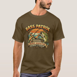 レトロな釣りシャツ – 公式トロフィー検査官 Tシャツ