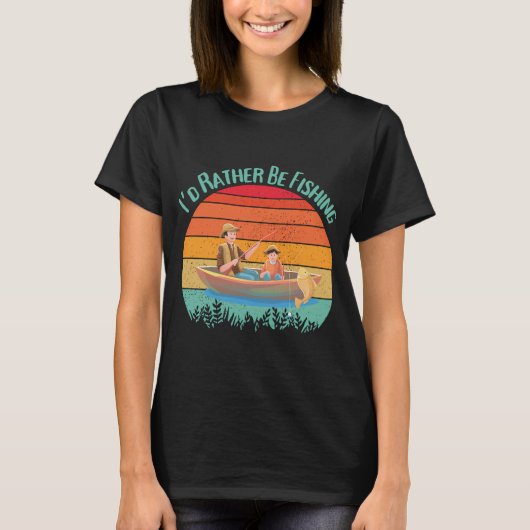 レトロな釣りバカ Tシャツ (正面)