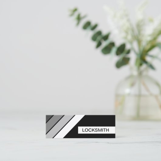 レトロな錠前屋 スキニー名刺 (スタンド正面)