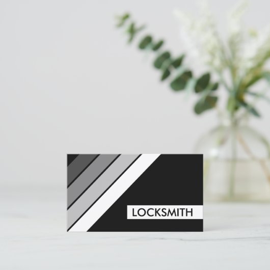 レトロな錠前屋 名刺 (スタンド正面)