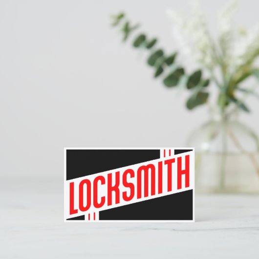 レトロな錠前 名刺 (スタンド正面)