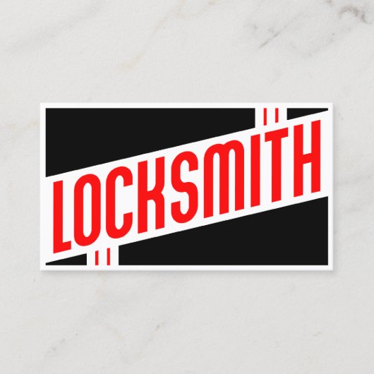 レトロな錠前 名刺 (正面)