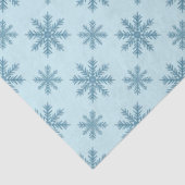 レトロな雪の結晶のブルーウォーターカラー 薄葉紙 (詳細)