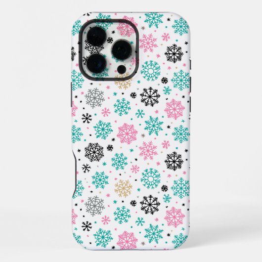 レトロな雪の結晶 iPhoneケース (裏面)