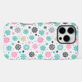 レトロな雪の結晶 iPhoneケース (裏面横)