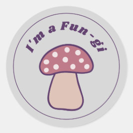 レトロな雰囲気がかわいいきのこのローズウッド I'm A Fun-gi ラウンドシール