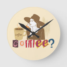 レトロな雰囲気が漂うコーヒー好きのための壁掛け時計
