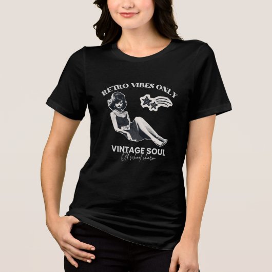 レトロな雰囲気だけ: ヴィンテージソウルの美学 トライブレンドTシャツ (正面)