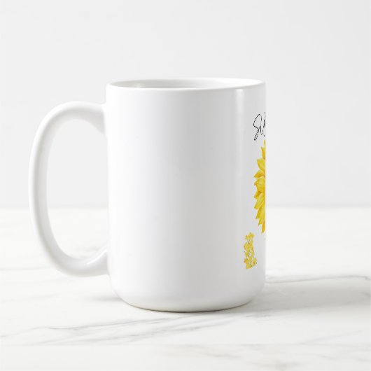 レトロな雰囲気のひまわりウォールプレート コーヒーマグカップ (左)
