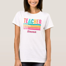 レトロな雰囲気のダストレス教師 教育者としての思いやり Tシャツ