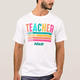 レトロな雰囲気のダストレス教師 教育者としての思いやり Tシャツ