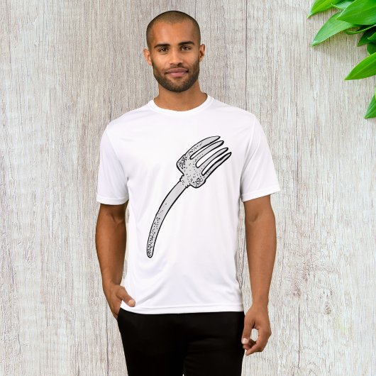 レトロな雰囲気のフォーク ビンテージ風のカトラリー Tシャツ