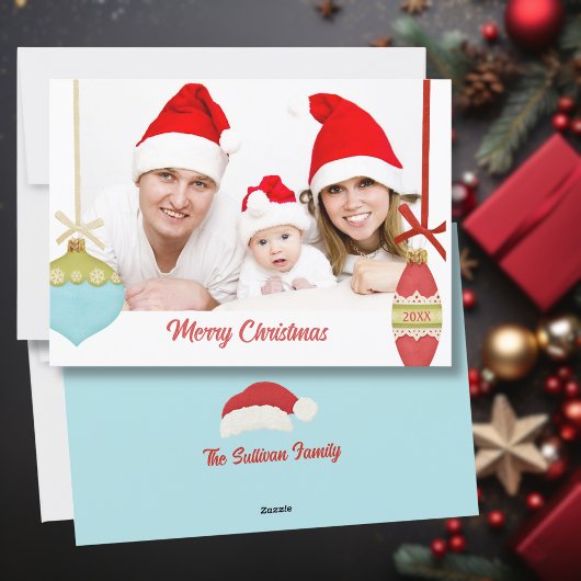 レトロな雰囲気のホリデー写真カード シーズンカード