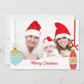 レトロな雰囲気のホリデー フォト カード (正面)